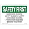 Signmission OSHA Sign, Hard Hats Glasses Steel Toe Boots, 10in X 7in Rigid Plastic, 10" W, 7" H, Landscape OS-SF-P-710-L-10655 - alternate 1